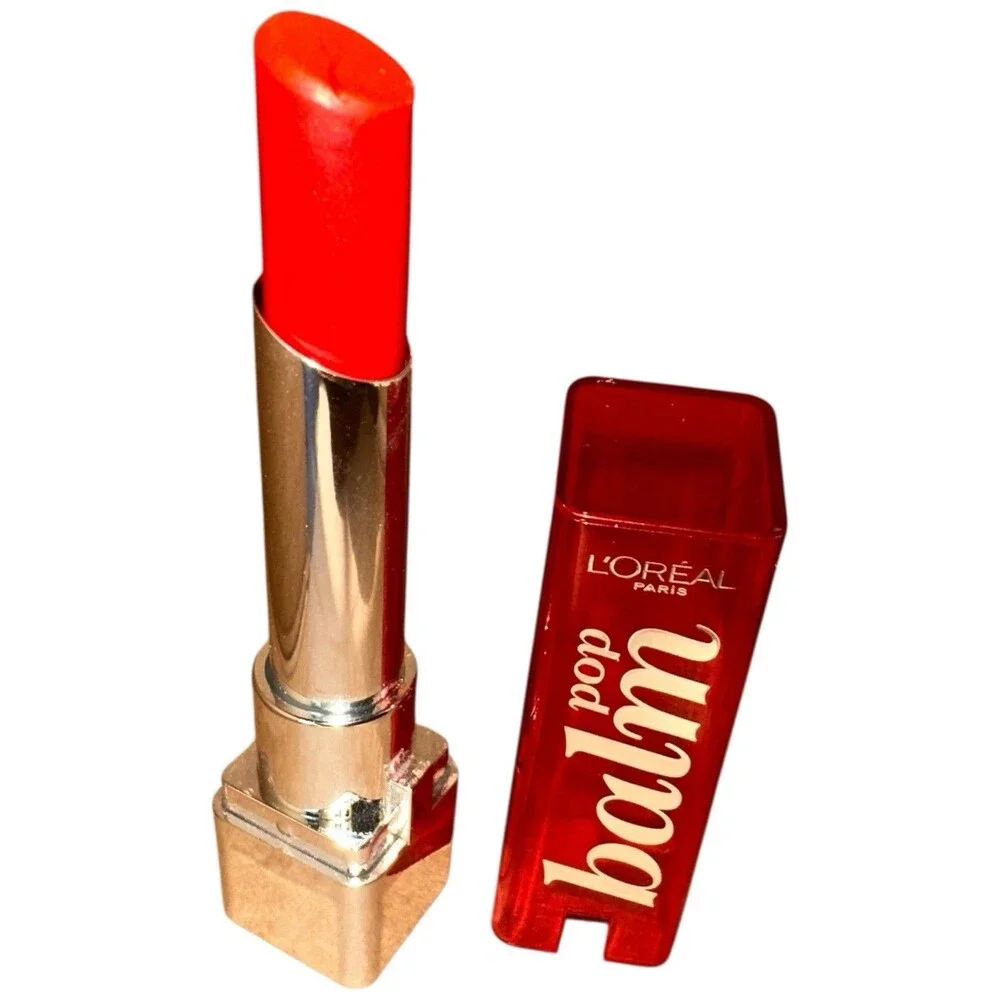 L'Oreal Colour Riche Pop Balm Lipstick Fiery Red 430- Discontinued NOS Y2k Glam